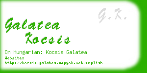 galatea kocsis business card